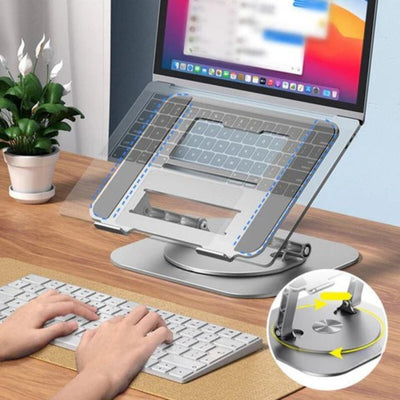 360° Pro Laptop Standaard – Minder Nekpijn & Perfecte Kijkhoek - ErgoLift