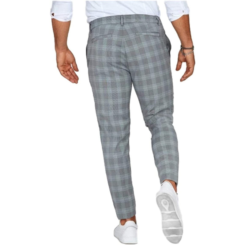 Chino - Geruite Slim Fit Broek - Urban