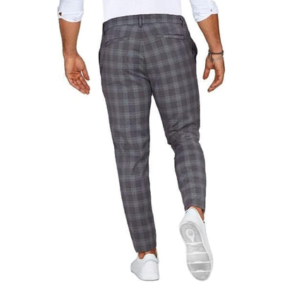 Chino - Geruite Slim Fit Broek - Urban