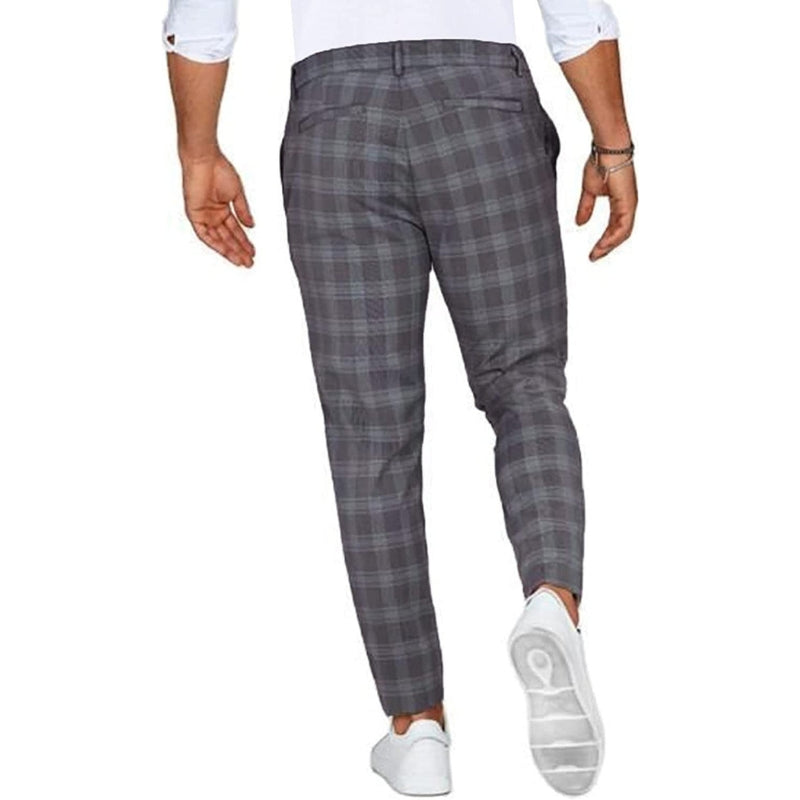 Chino - Geruite Slim Fit Broek - Urban
