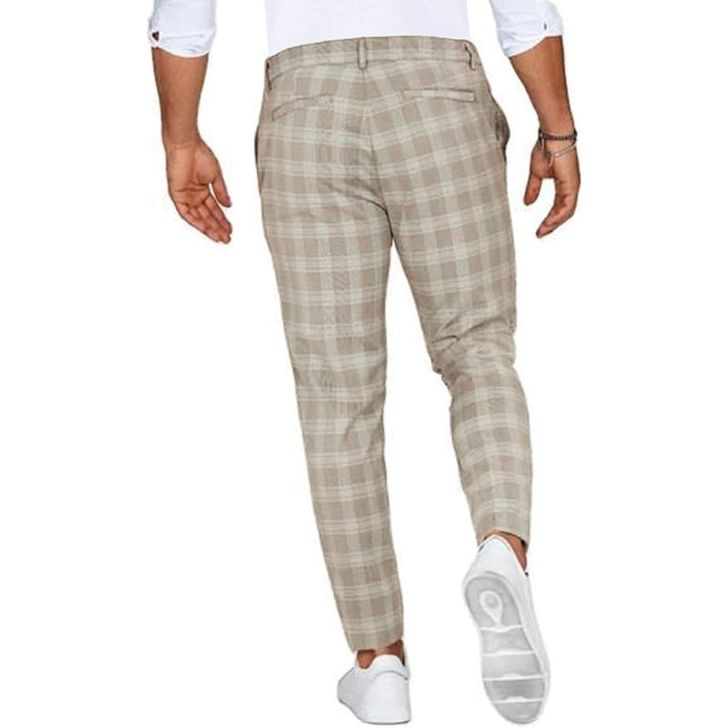 Chino - Geruite Slim Fit Broek - Urban