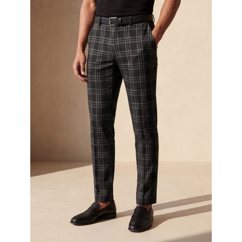 Chino - Geruite Slim Fit Broek - Urban