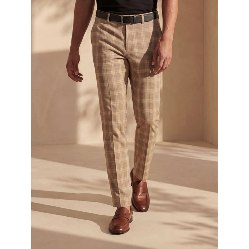Chino - Geruite Slim Fit Broek - Urban