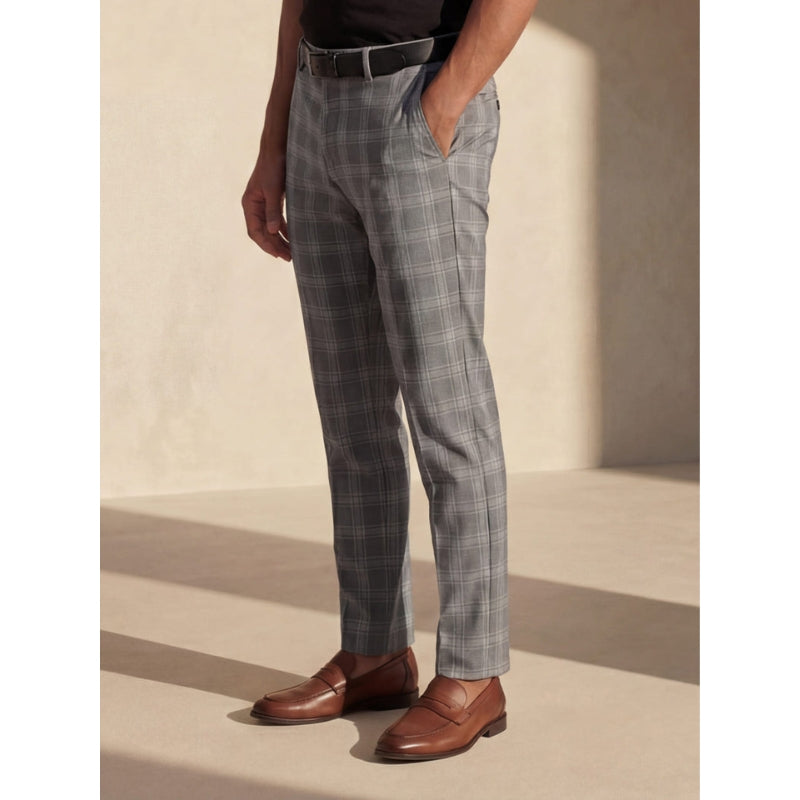 Chino - Geruite Slim Fit Broek - Urban