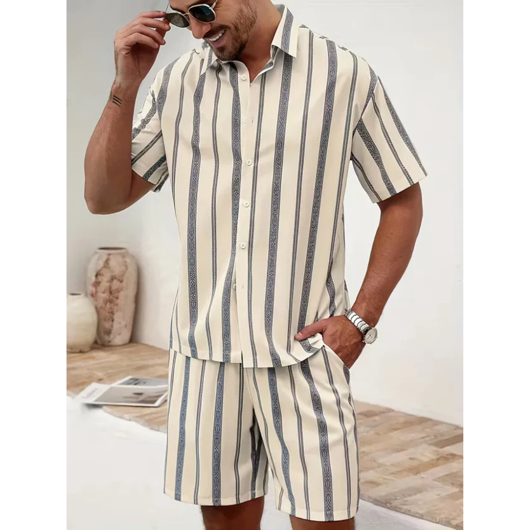 Gestreepte Zomer Set met Shorts - Seabreeze