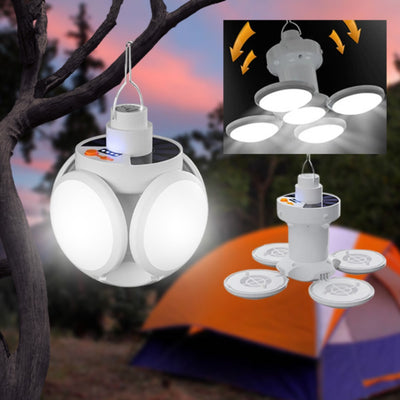 Solvix - Lampe - Éclairage solaire pliable 2-en-1 pour l'intérieur et l'extérieur