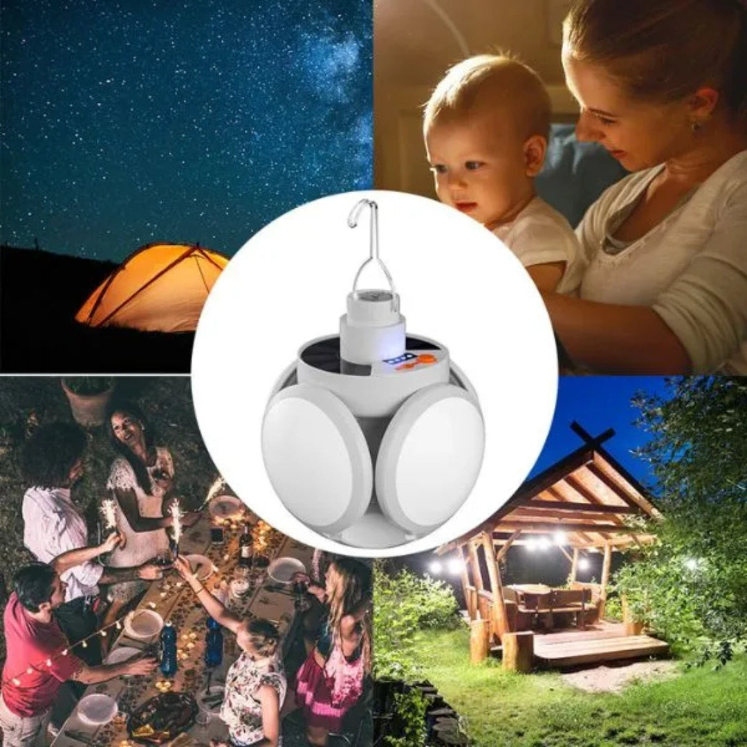 Solvix - Lampe - Éclairage solaire pliable 2-en-1 pour l'intérieur et l'extérieur