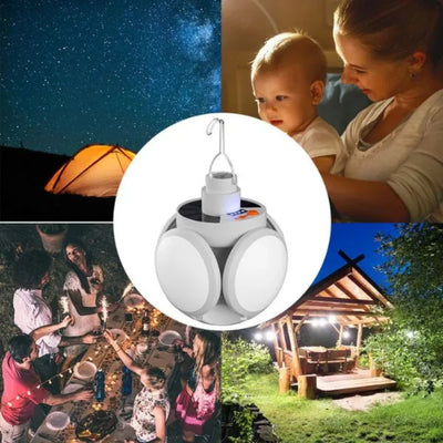 Solvix - Lampe - Éclairage solaire pliable 2-en-1 pour l'intérieur et l'extérieur