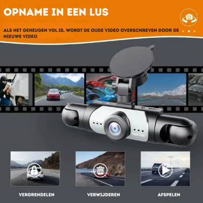 Dashcam - 4-Kanaals Opname voor Volledige Voertuigdekking