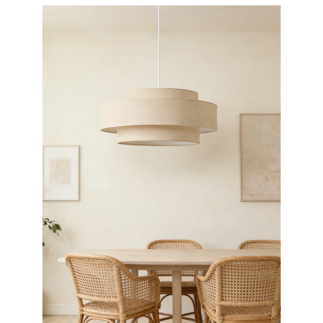 MYHOME® - Hanglamp Met Gelaagd Linnen Design