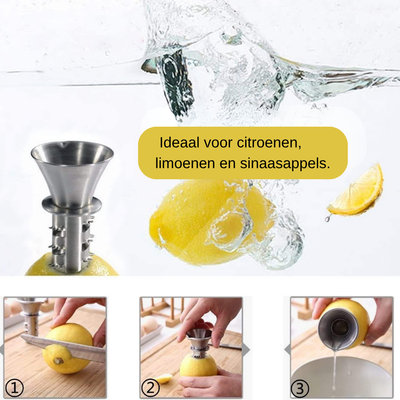 Sinasappel Pers - Handmatige Citruspers van RVS