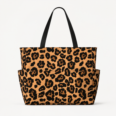 Ruime Strandtas Met Luipaardprint