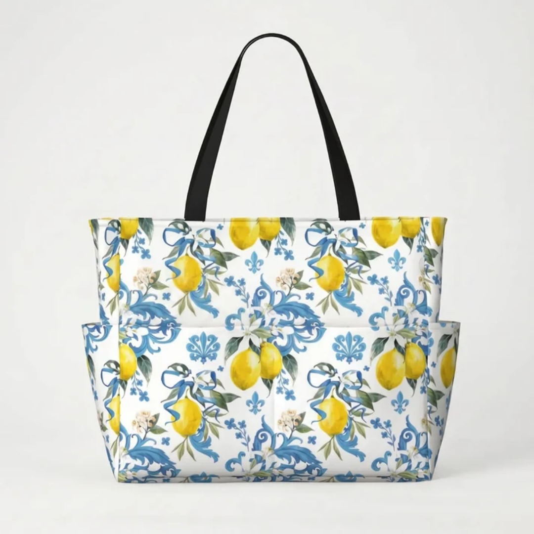 Ruime Strandtas met Tropische Print