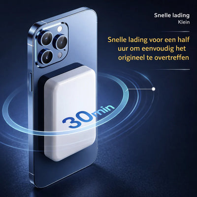 Batterie externe magnétique - Recharge rapide sans fil 20W sans câbles