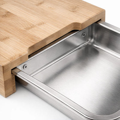 Planche à découper - Planche à découper en bambou avec bac de récupération pour une cuisine propre