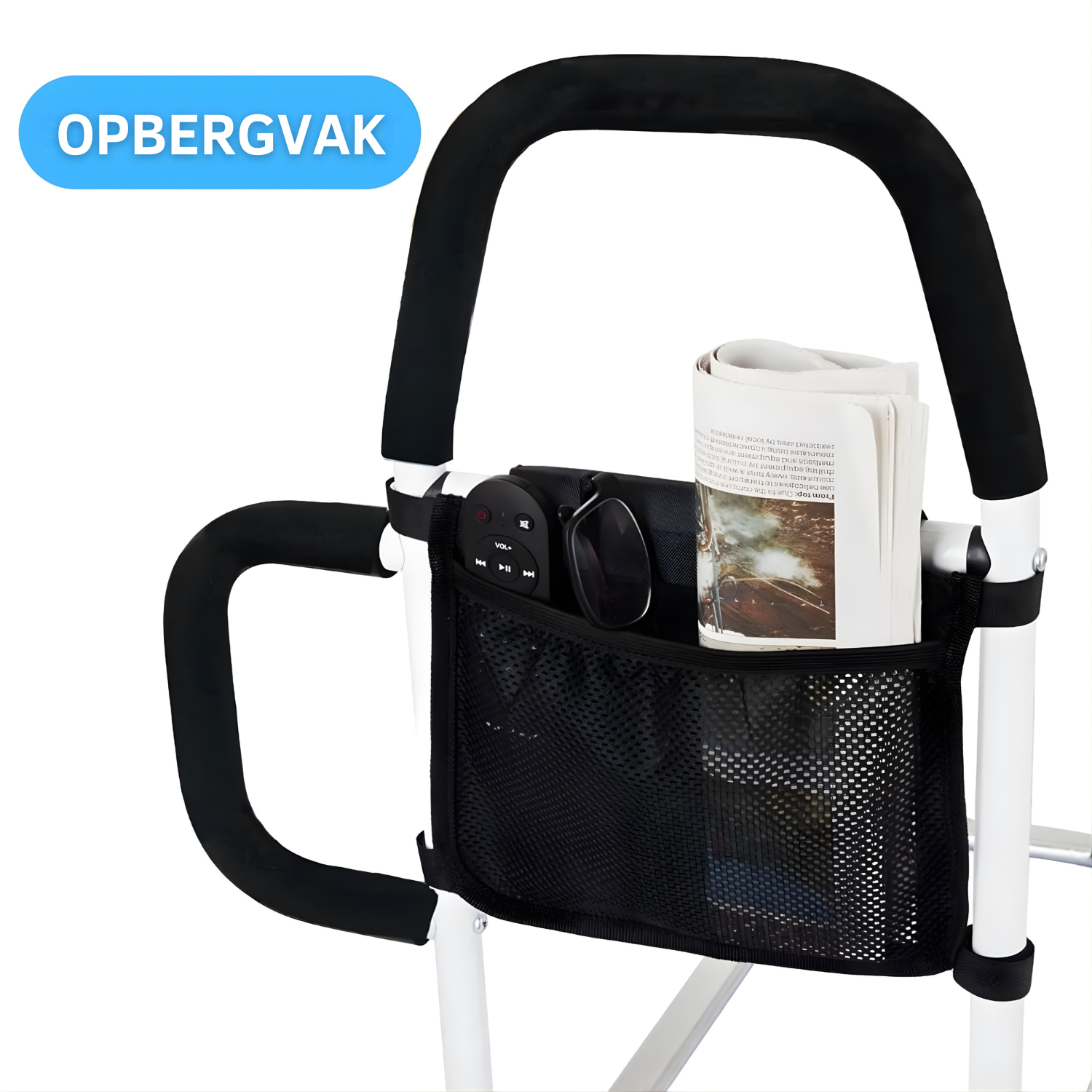 GripBuddy | Barrière de lit solide - Barre d'appui avec accoudoir et pochette de rangement pour entrer et sortir du lit en toute sécurité