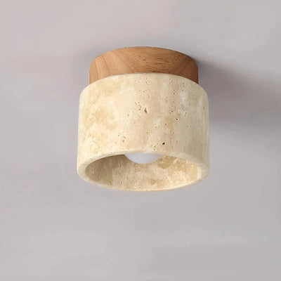 Plafondlamp - Rustieke Travertijn Verlichting - Norvane