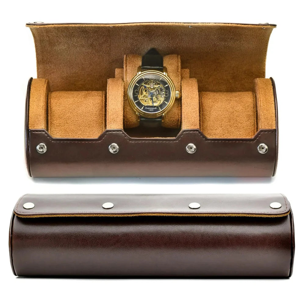 Boîte de rangement pour montres - Étui à montres de luxe en cuir véritable