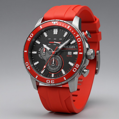 Megia - Chronographe de luxe avec mouvement suisse