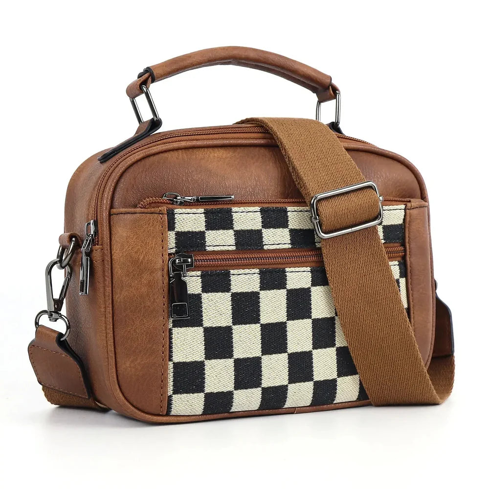 Sac à main Elunique - Sac échiquier compact