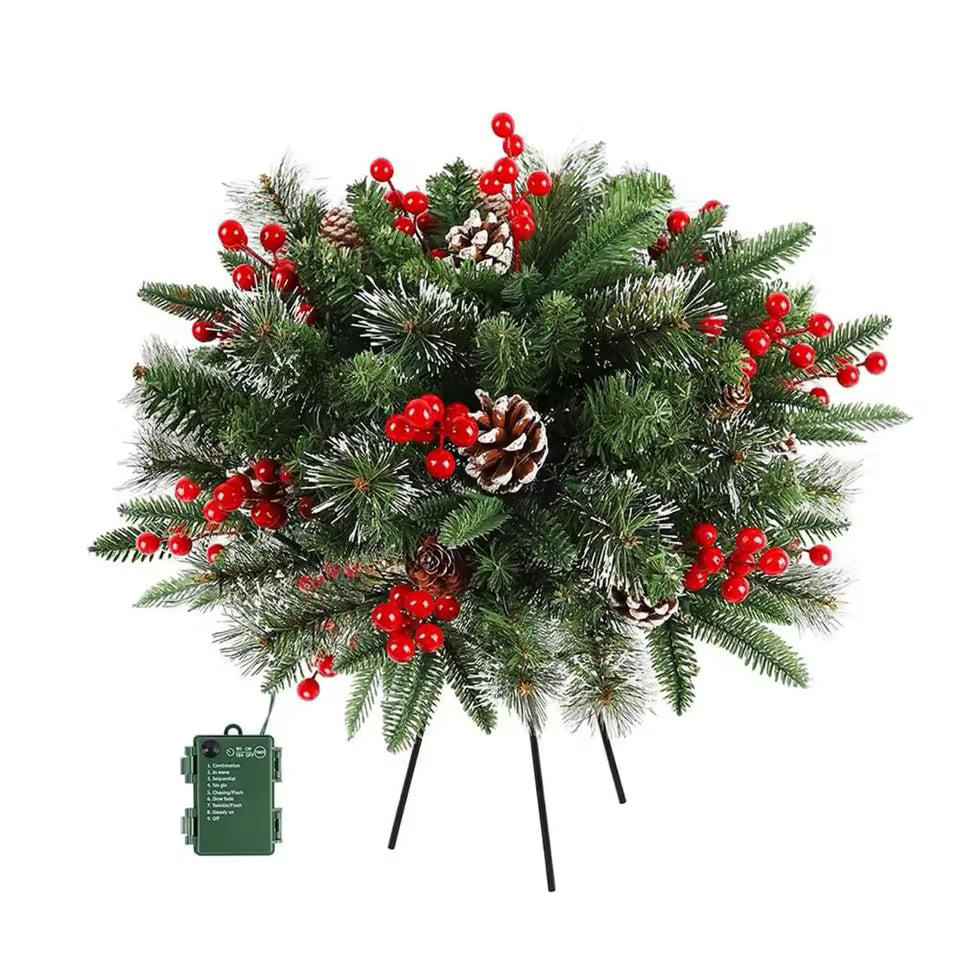 Lichtgevende Kerstkrans – Voor in Pot & als Decoratie