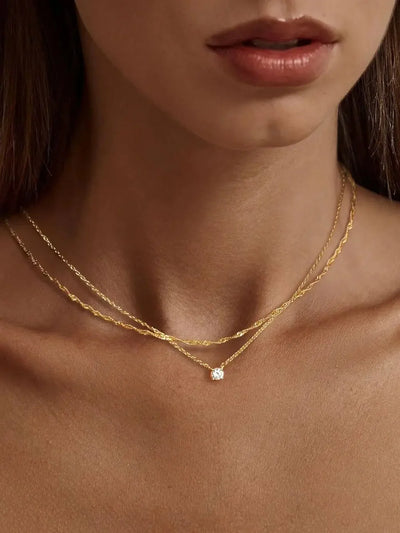Collier ras-de-cou aspect diamant pour un look élégant