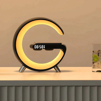 G-Shape™ | 5-in-1 Alarm klok, Mood Light, Speaker & Draadloze Oplader