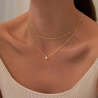 Collier ras-de-cou aspect diamant pour un look élégant