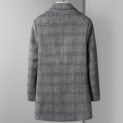 Comfortabele Winter Trenchcoat Grijs - Warme Regular Fit Herenjas - Norvane