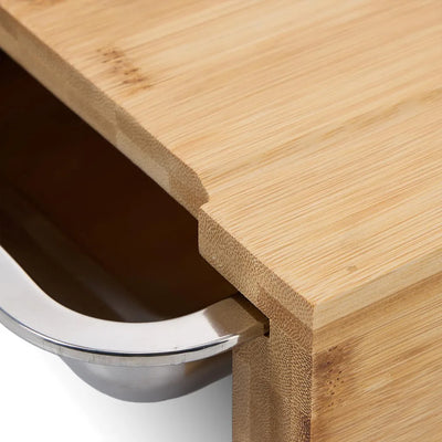Planche à découper - Planche à découper en bambou avec bac de récupération pour une cuisine propre