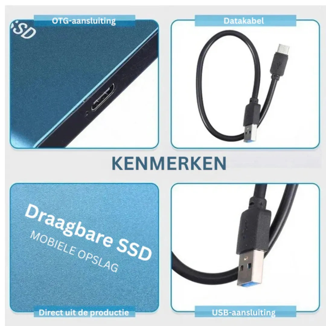 SSD Externe Portable – Stockage Ultra-Rapide pour les Déplacements
