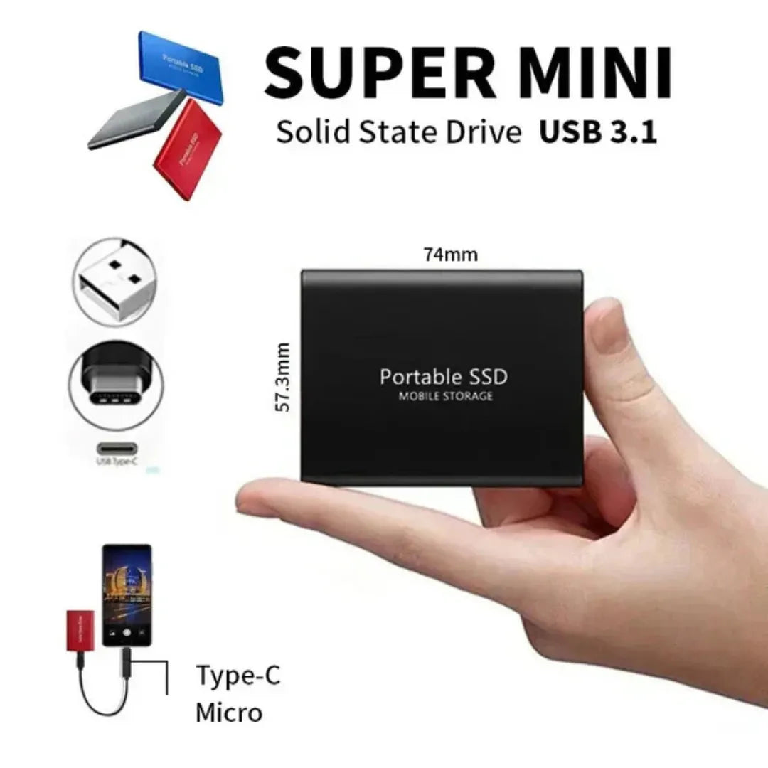 SSD Externe Portable – Stockage Ultra-Rapide pour les Déplacements