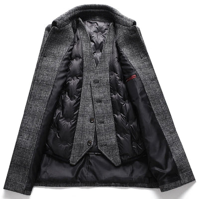 Comfortabele Winter Trenchcoat Grijs - Warme Regular Fit Herenjas - Norvane