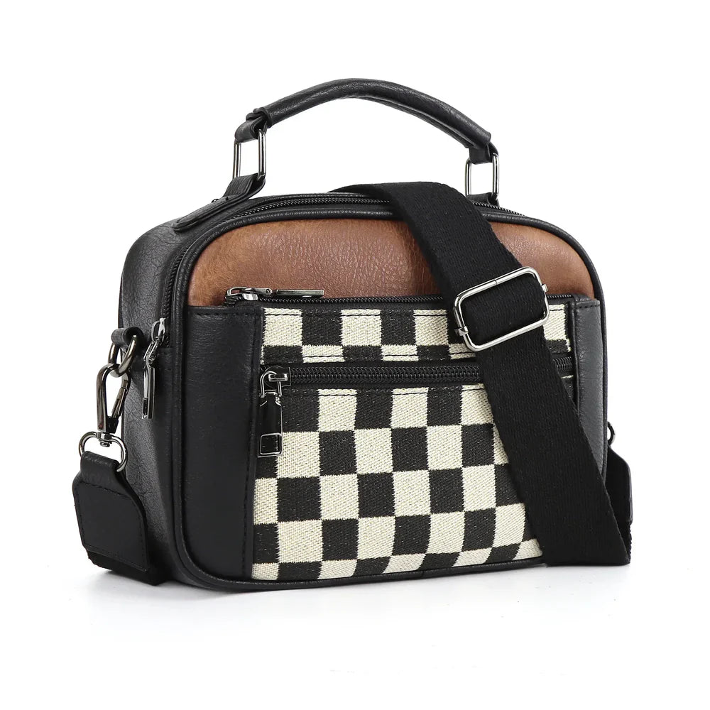 Sac à main Elunique - Sac échiquier compact