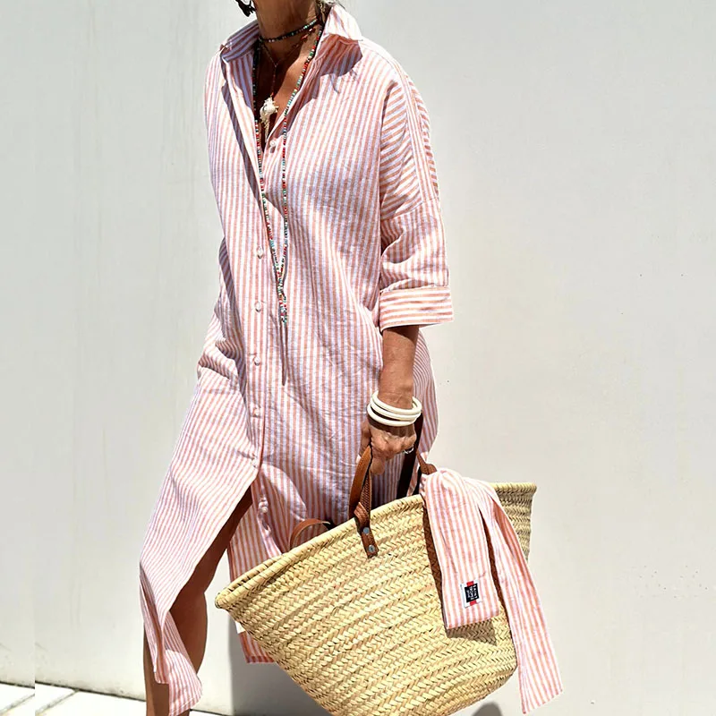 Macey: Elegante Gestreepte Jurk