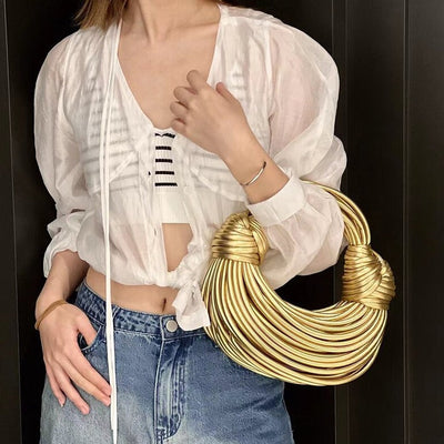 SELIN™ - Gold Luxury Knot Handtas