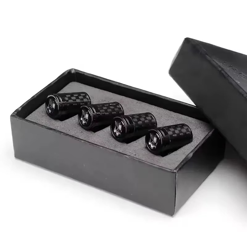 Capuchons de valve de pneu en fibre de carbone – Kit de protection de roue étanche