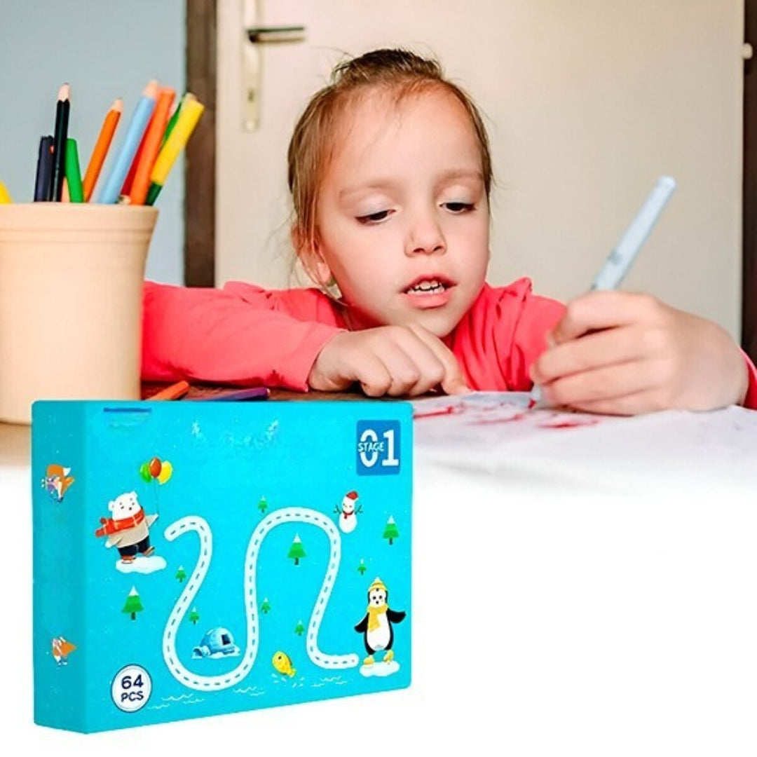 Livre d'apprentissage pour enfants - Exercices réutilisables pour un apprentissage ludique