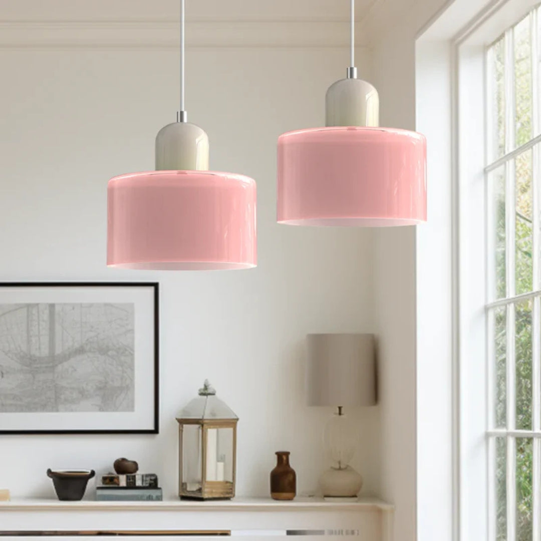 Lumora Suspension - Plafonnier au Design Rétro avec Éclairage Ambiant Chaleureux