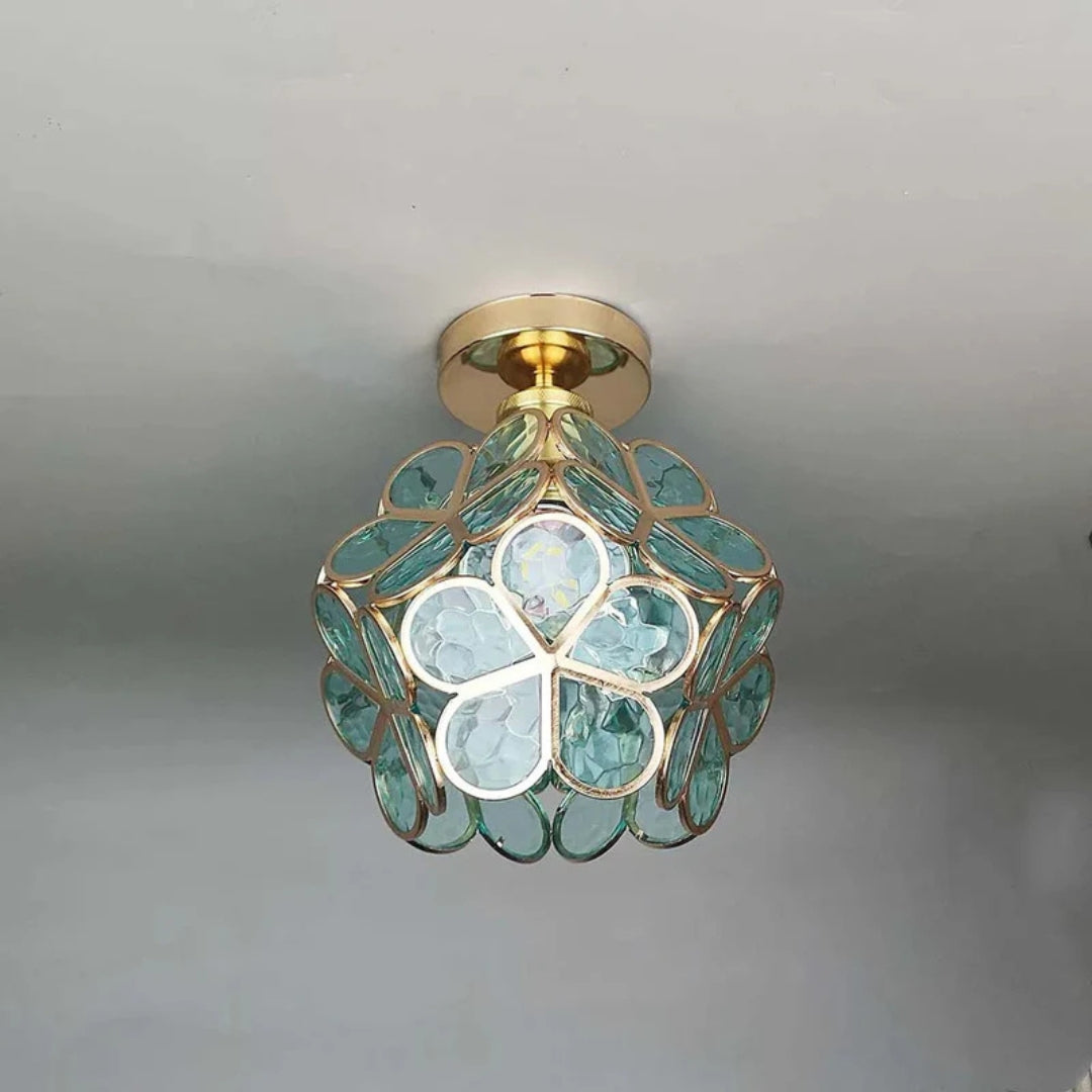 Plafonnier Florixa - Design floral avec éclairage d'ambiance