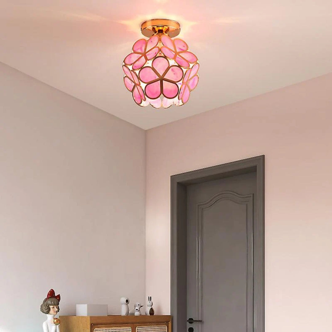 Plafonnier Florixa - Design floral avec éclairage d'ambiance