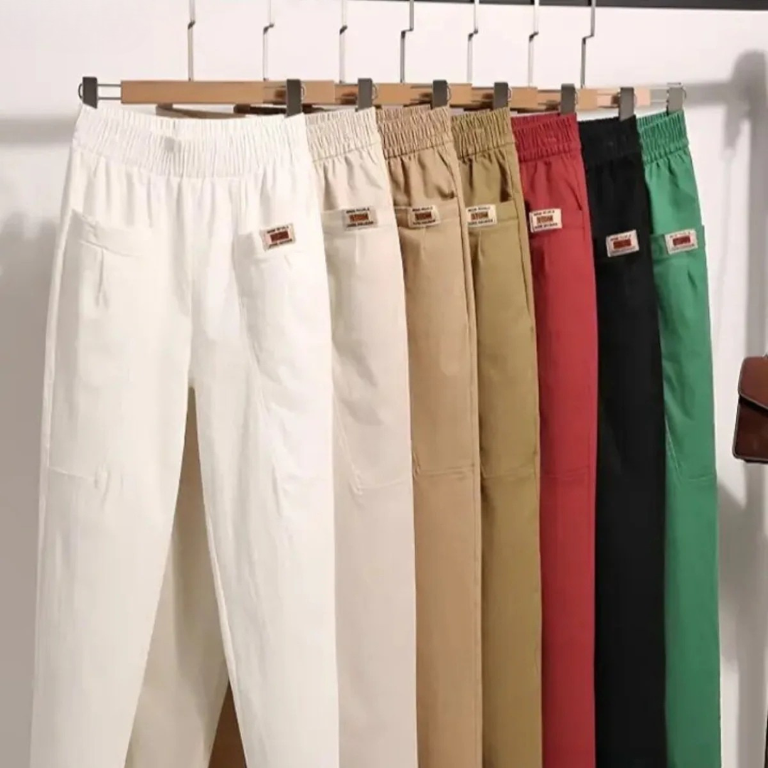 Pantalon en coton - Pantalon stretch confortable pour tous les jours