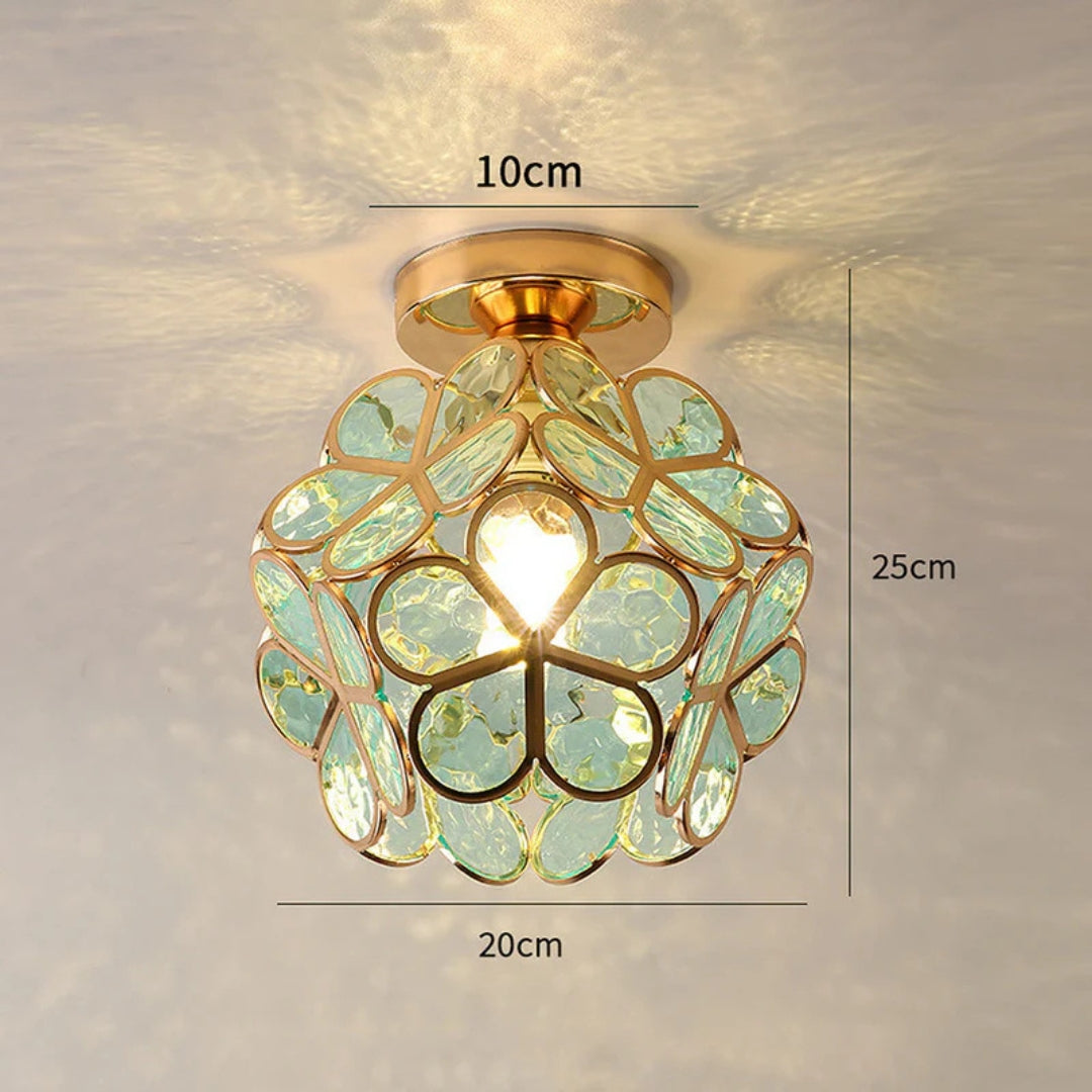 Plafonnier Florixa - Design floral avec éclairage d'ambiance
