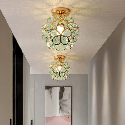 Plafonnier Florixa - Design floral avec éclairage d'ambiance