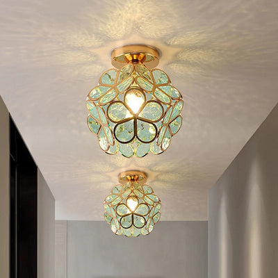 Plafonnier Florixa - Design floral avec éclairage d'ambiance