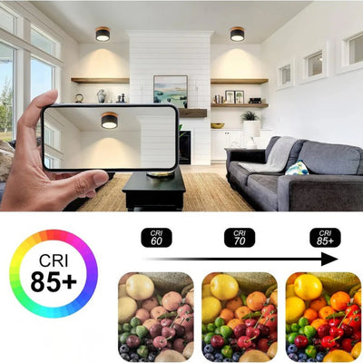 Lumiro Plafonnier - Cylindre LED Compact avec Accent en Bois