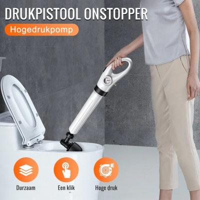 FlowForce - Déboucheur WC - Kit de déboucheur puissant à pression d'air