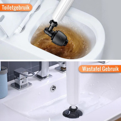 FlowForce - Déboucheur WC - Kit de déboucheur puissant à pression d'air