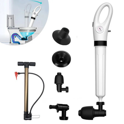 FlowForce - Déboucheur WC - Kit de déboucheur puissant à pression d'air