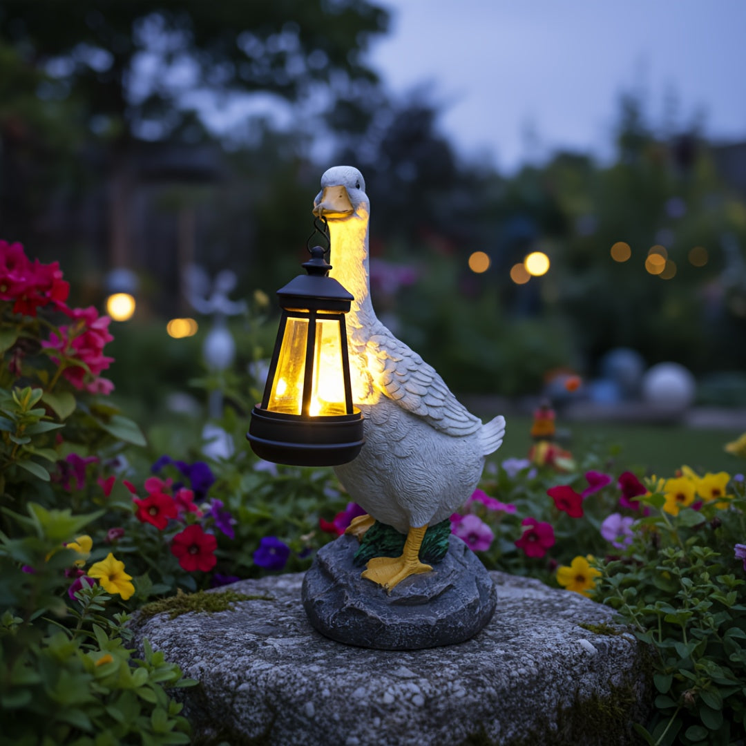 Solar Eend - Decoratieve Tuinlamp Op Zonne-Energie
